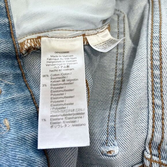 MADEWELL THE PERFECT VINTAGE JEANS DISTRESSED IN LIGHT WASH FRAY HEM - 26 - Picture 12 of 13